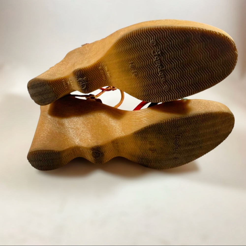 Vintage 1970s “Hi-Up Famolare” wedges, colorful strappy heels - Picture 9 of 11